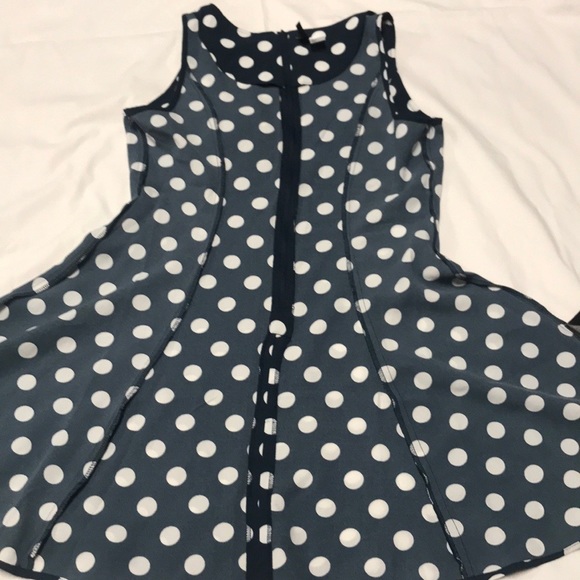 H&M Divided Navy Blue Polka dot mini dress 14 - Picture 6 of 10